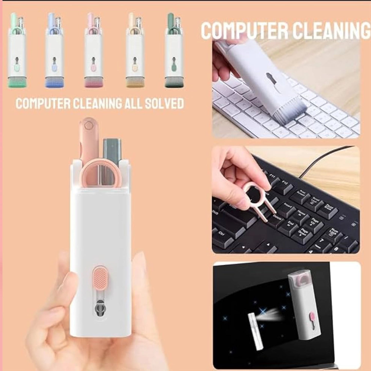 7 in1 Electronics Cleaner Kit Portable  Multifunctional Keyboard Cleaning Brush for Air-pods