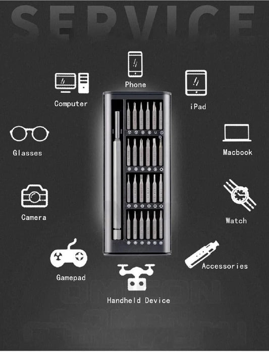 24-in-1  Magnetic Precision Screwdriver Set - Compact Tool Kit