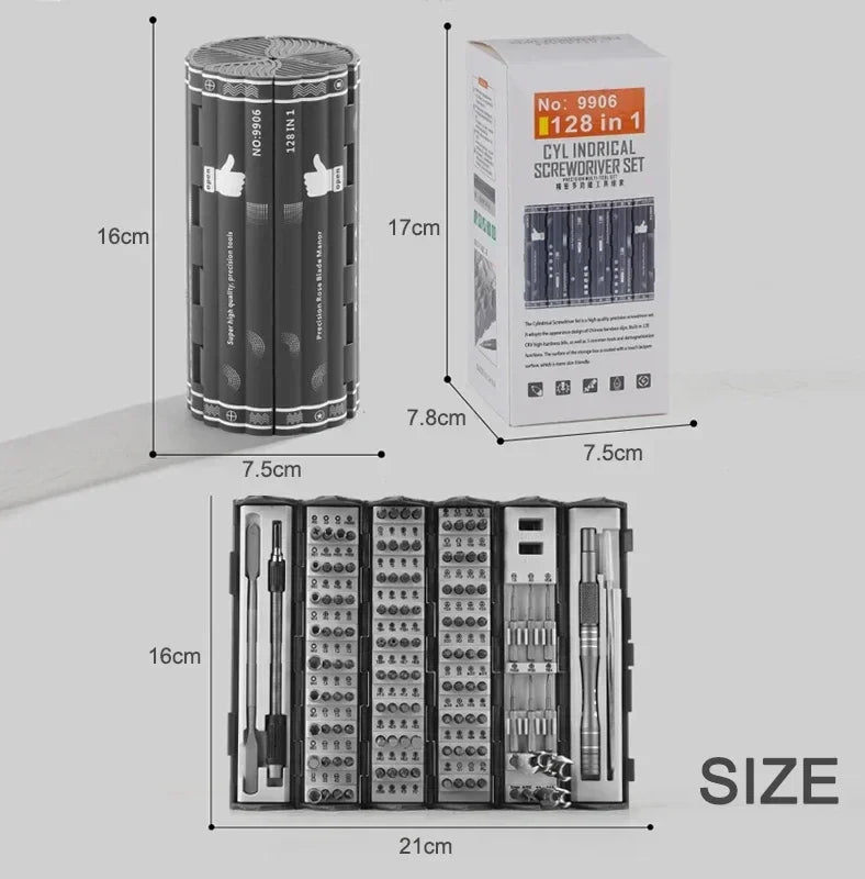 128-in-1 Precision Toolkit - S&S Repair Kit