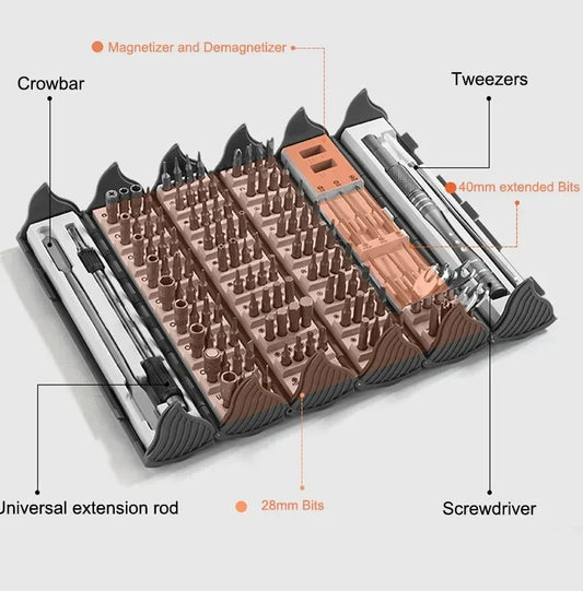 128-in-1 Precision Toolkit - S&S Repair Kit