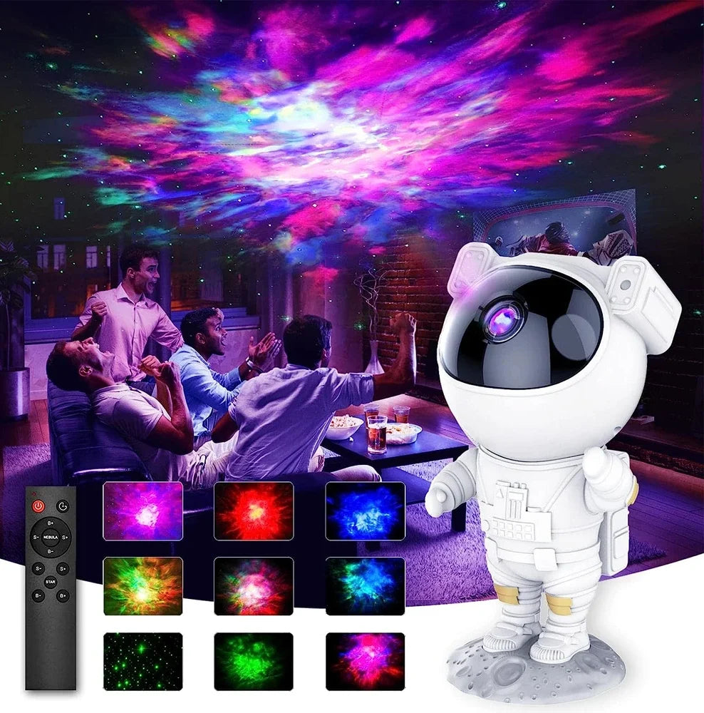 Astronaut USB Starry Sky Laser Projector 360°Adjustable Spaceman Night Light Lamp