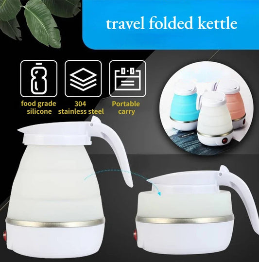 Portable Electric Kettle 600ML - Travel Collapsible, Portable, Foldable Electric Kettle (Random Color)